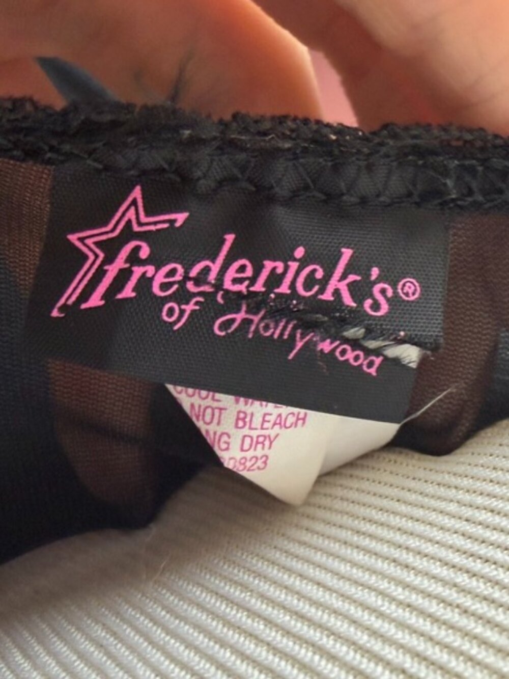 Vintage Frederick's of Hollywood Halter Mini Dress with Deep V-Neck Mesh Back - Picture 8 of 9